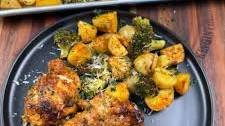 Sheet Pan Parmesan Garlic Chicken Thighs