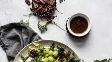 Simple Grape and Feta Arugula Salad with Candied Pecans