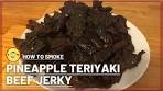 Smoked PINEAPPLE TERIYAKI BEEF JERKY on the ...