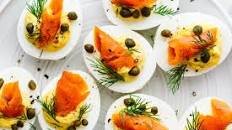 Smoked Salmon Deviled Eggs
