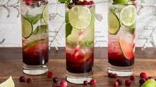 Spiced Hibiscus Cranberry Mojitos