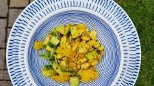 Spicy Curry Salad with Cucumber and Bell Peppers