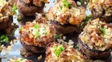 Spicy Sausage Stuffed Mushrooms