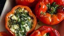 Spinach and Feta Stuffed Peppers