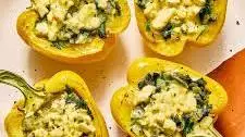 Spinach, Feta & Egg-Stuffed Peppers