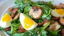 Spinach Salad with Warm Bacon Dressing