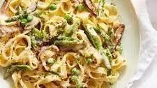 Spring Vegetable Fettuccine Alfredo