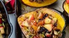 Stuffed Acorn Squash with Fruits and Nuts