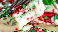 Sugar Cookie Fudge Recipe with Holiday Swirls