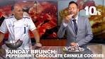 Sunday Brunch: Peppermint Chocolate Crinkle Cookies