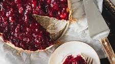 Sweet and tangy baked cranberry cheesecake