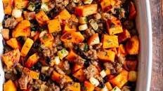 Sweet Potato Stuffing with Sausage {Paleo, Whole30}