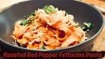 The BEST Roasted Red Pepper Fettuccine Recipe | Ready in ...