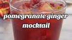 This POMEGRANATE GINGER MOCKTAIL is simple, sweet, a ...