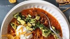 Turkey and Black Bean Chili with Chunky Avocado Salsa