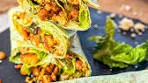 Vegan Roasted Veggie Hummus Wrap with Chickpeas The ...