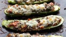 Vegetable and Quinoa Stuffed Zucchini