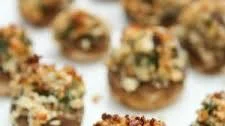 Walnut and Blue Cheese Stuffed Mushrooms