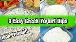 3 EASY Greek Yogurt Dips /Lightened Up High Protein Low ...