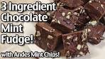 3 Ingredient Chocolate Mint Fudge Recipe!