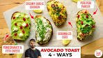4 HEALTHY & EASY Avocado Toast Recipes | How to cut ...
