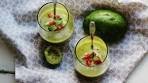 A summer creamy and chilled avocado soup