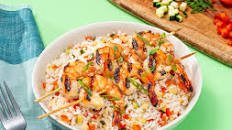All-in-One Shrimp Skewers with Grilled Rice