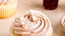 Almond Cupcakes with Raspberry Cream Cheese Frosting