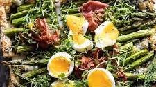 Asparagus, Egg, and Prosciutto Tart with Everything Spice