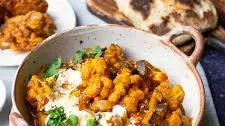 Aubergine and Cauliflower Curry