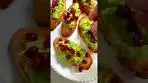 Avocado Bruschetta with Pomegranate and Feta #shorts