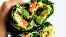 Avocado Chickpea Salad Collard Wraps