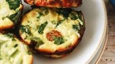 Baked Egg Cups with Sausage + Spinach