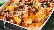 Baked Eggplant Parmesan Ravioli