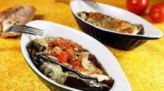 Baked Eggplant with Caramelized Onions (Central Greece)