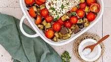 Baked Feta Pasta with Eggplant and Cherry Tomatoes