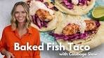Baked Fish Taco with Cabbage Slaw