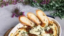 Baked Goat Cheese with Honey Caramelized Onions