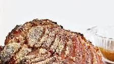 Baked Ham with Marmalade Almond Crust
