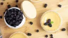 blackberry lime tarts;