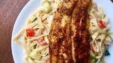 Blackened Catfish Alfredo