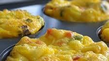 Breakfast Egg Muffins with Pepper and Green Onion