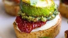 Bruschetta With Pesto And Sun-Dried Tomatoes