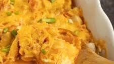 Buffalo chicken ravioli casserole