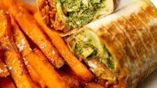 Burrito-Style Pesto Chicken Wraps