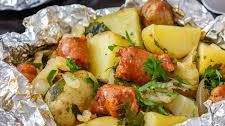 Cabbage and Sausage Foil Packets