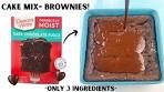 CAKE MIX BROWNIES- ONLY 3 INGREDIENTS!!! Add some ...