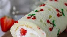 Cake Roll with Cherry Design