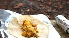 Campfire Breakfast Burritos
