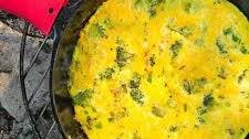 Campfire Frittata in Cast Iron Skillet